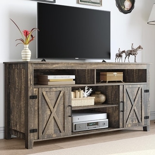 Moasis Rustic Farmhouse TV Stand 59" Entertainment Center Media Console